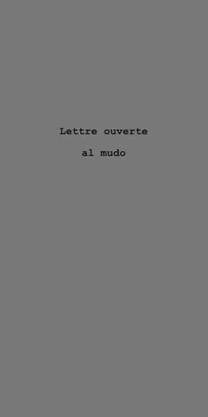 Produktbild: Lettre ouverte al mudo