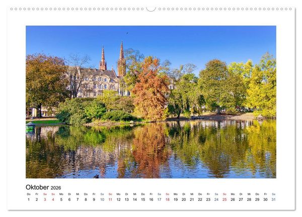 Produktbild: Wiesbaden Kurstadt mit Charme und Flair (Wandkalender 2026 DIN A2 quer), CALVENDO Monatskalender