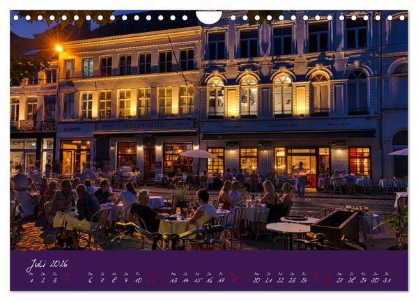 Produktbild: Br&uuml;gge und Gent im Zwielicht (Wandkalender 2026 DIN A4 quer), CALVENDO Monatskalender