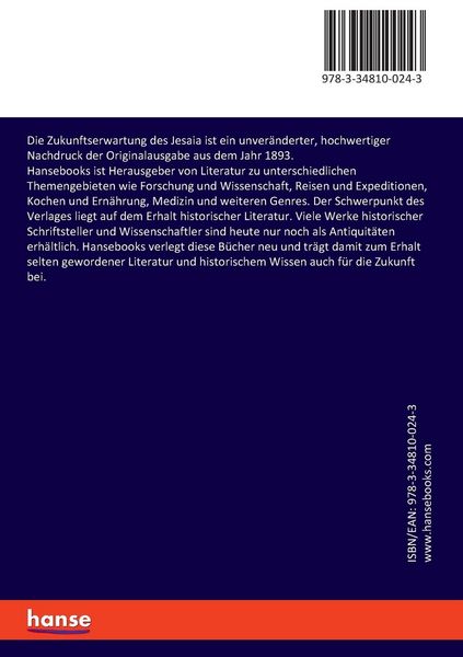 Produktbild: Die Zukunftserwartung des Jesaia