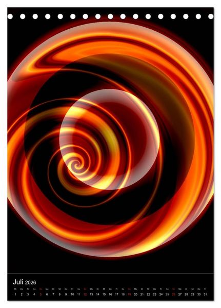 Produktbild: Digitale Kunst - rund und bunt (Tischkalender 2026 DIN A5 hoch), CALVENDO Monatskalender