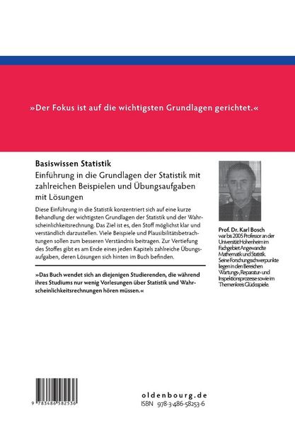 Produktbild: Basiswissen Statistik