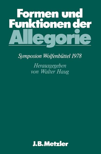 Produktbild: Formen und Funktionen der Allegorie