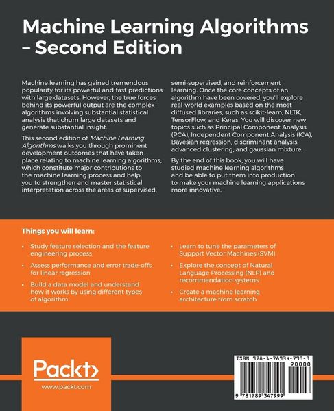 Produktbild: Machine Learning Algorithms - Second Edition