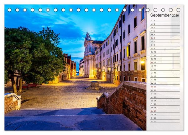 Produktbild: Venedig - Stille Momente (Tischkalender 2026 DIN A5 quer), CALVENDO Monatskalender