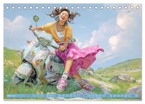 Produktbild: Japanische Figuren - Im Anime-Stil (Tischkalender 2027 DIN A5 quer), CALVENDO Monatskalender