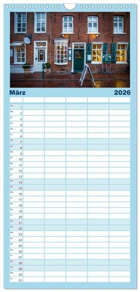 Produktbild: Familienplaner 2026 - Greetsiel in Ostfriesland mit 5 Spalten (Wandkalender, 21 x 45 cm) CALVENDO