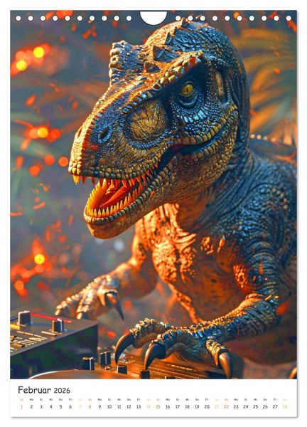 Produktbild: Tyrannosaurus Rex - Kleine Arme, gro&szlig;e Abenteuer (Wandkalender 2026 DIN A4 hoch), CALVENDO Monatskalender