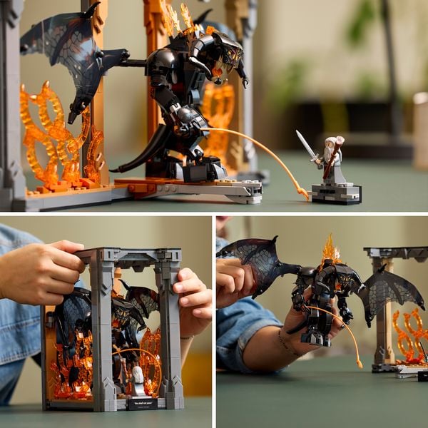 Produktbild: LEGO Icons 10367 Der Herr der Ringe: Balrog B&uuml;cherst&uuml;tze, Dekoration