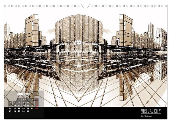 Produktbild: VIRTUAL CITY 2026 CH-Version (Wandkalender 2026 DIN A3 quer), CALVENDO Monatskalender