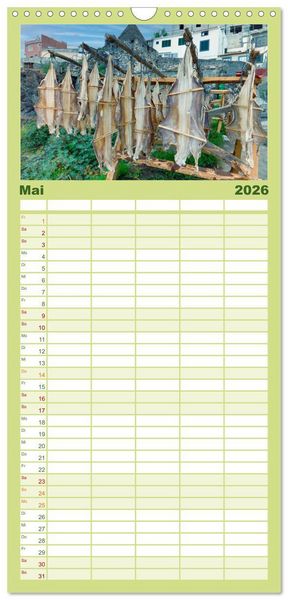 Produktbild: Familienplaner 2026 - Madeira, Insel im ewigen Fr&uuml;hling mit 5 Spalten (Wandkalender, 21 x 45 cm) CALVENDO