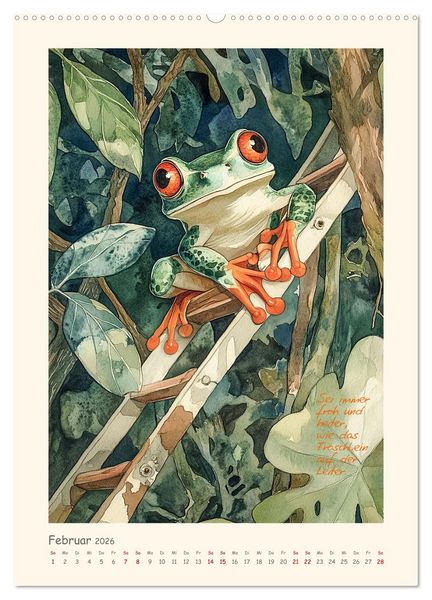 Produktbild: Liebenswerte Tierillustrationen (Wandkalender 2026 DIN A2 hoch), CALVENDO Monatskalender