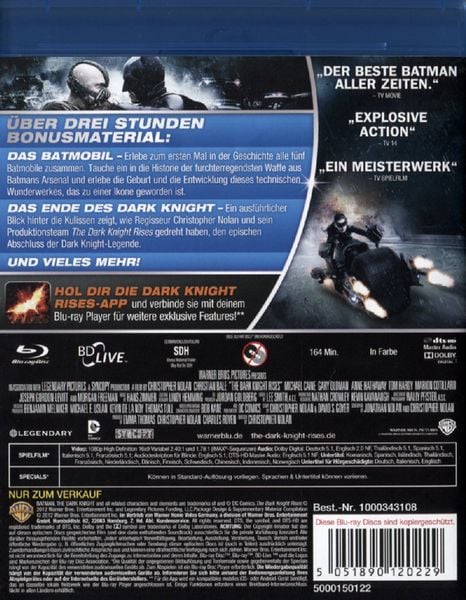 Produktbild: The Dark Knight Rises
