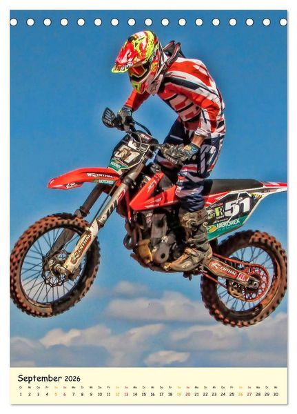 Produktbild: Motocross - einfach cool (Tischkalender 2026 DIN A5 hoch), CALVENDO Monatskalender