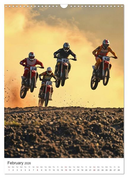 Produktbild: Throttle and thrills - High percentage motocross moments (Wall Calendar 2026 DIN A3 portrait), CALVENDO 12 Month Wall Calendar