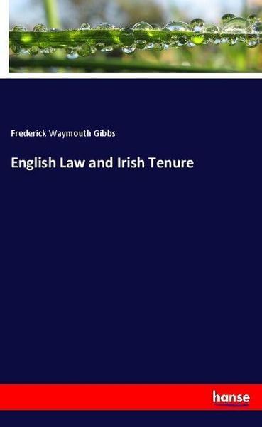 Produktbild: English Law and Irish Tenure