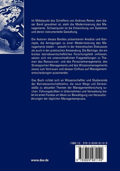 Produktbild: Modernisierung des Managements