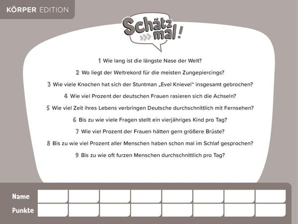 Produktbild: Sch&auml;tz mal! K&ouml;rper Edition