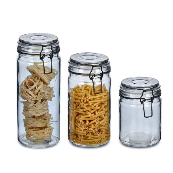 Produktbild: neuetischkultur Vorratsglas m. B&uuml;gelverschluss, grau 250 ml