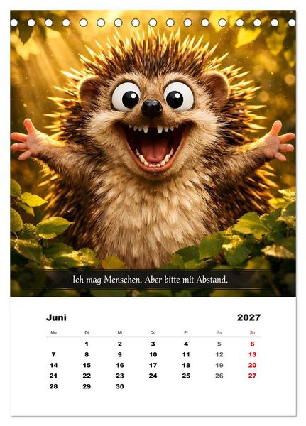 Produktbild: Tier-isch wahr! (Tischkalender 2027 DIN A5 hoch), CALVENDO Monatskalender