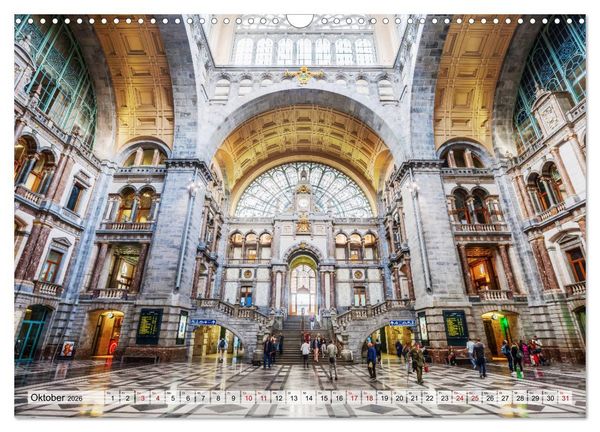 Produktbild: Bahnh&ouml;fe in Europa (Wandkalender 2026 DIN A3 quer), CALVENDO Monatskalender