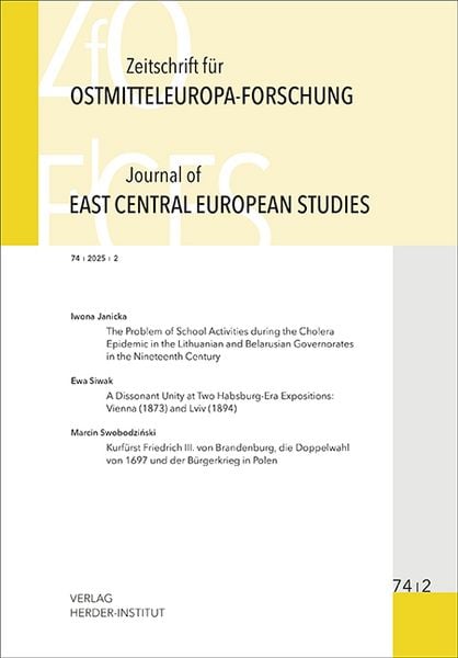 Produktbild: Zeitschrift f&uuml;r Ostmitteleuropa-Forschung (ZfO) 74/2 / Journal of East Central European Studies (JECES) 74/2