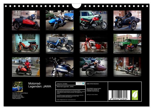 Produktbild: Motorrad-Legenden: JAWA (Wandkalender 2026 DIN A4 quer), CALVENDO Monatskalender