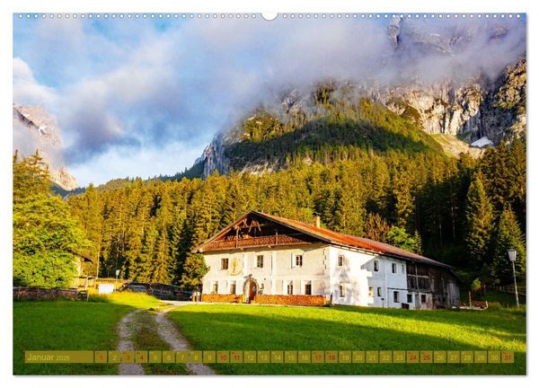 Produktbild: Historische Bauernh&auml;user im Tiroler Leutaschtal (Wandkalender 2026 DIN A2 quer), CALVENDO Monatskalender
