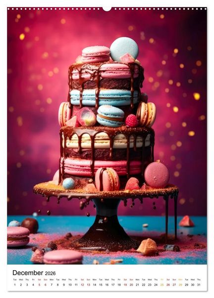 Produktbild: Yummy Bakes (Wall Calendar 2026 DIN A2 portrait), CALVENDO 12 Month Wall Calendar