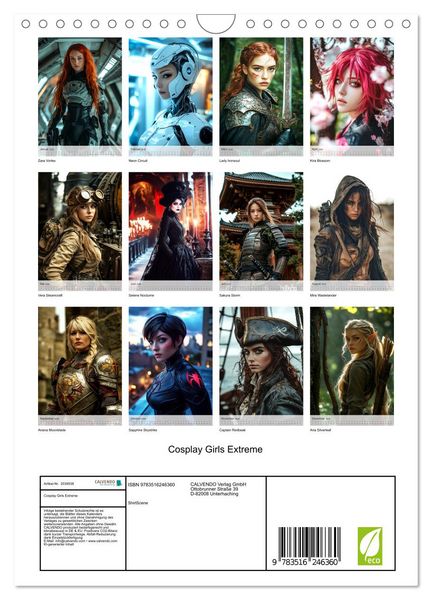 Produktbild: Cosplay Girls Extreme (Wandkalender 2026 DIN A4 hoch), CALVENDO Monatskalender