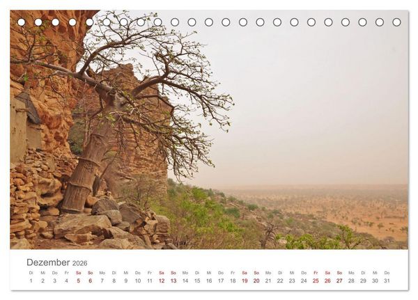 Produktbild: Mali - Dogonland - Weltkultur- und Weltnaturerbe (Tischkalender 2026 DIN A5 quer), CALVENDO Monatskalender