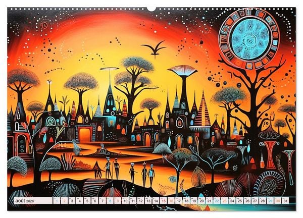 Produktbild: Sc&egrave;nes de vie africaine (Calendrier mural 2026 DIN A2 vertical) calendrier de bureau