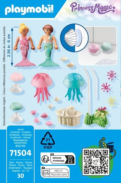 PLAYMOBIL 71504 - Princess Magic - Meerjungfrauen-Kinder mit Quallen