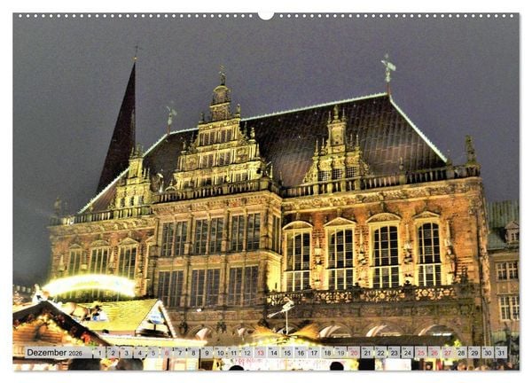 Produktbild: Hansestadt Bremen - Ein Stadtstaat an der Weser (hochwertiger Premium Wandkalender 2026 DIN A2 quer), Kunstdruck in Hochglanz