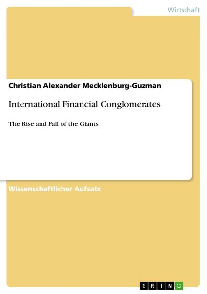 Produktbild: International Financial Conglomerates