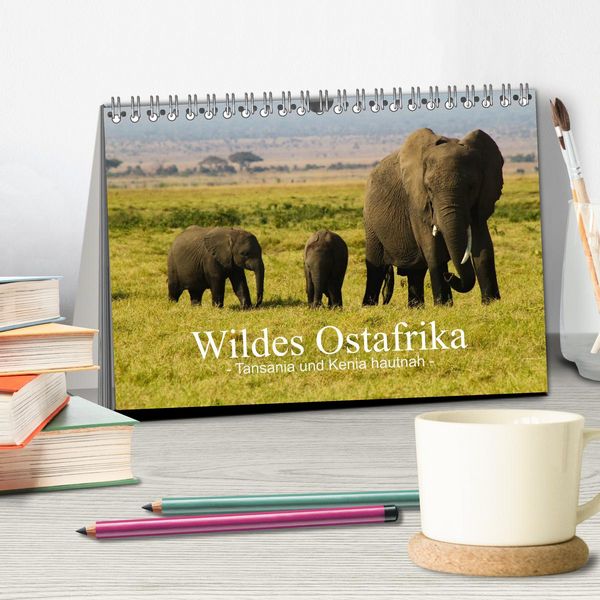 Produktbild: Wildes Ostafrika - Tansania und Kenia hautnah (Tischkalender 2026 DIN A5 quer), CALVENDO Monatskalender