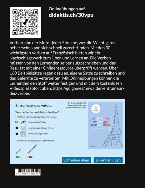Produktbild: Les 30 verbes en fran&ccedil;ais les plus utilis&eacute;s
