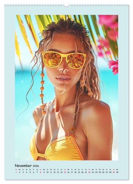 Produktbild: Sommer-Traum. Sch&ouml;ne M&auml;dchen am Meer (hochwertiger Premium Wandkalender 2026 DIN A2 hoch), Kunstdruck in Hochglanz