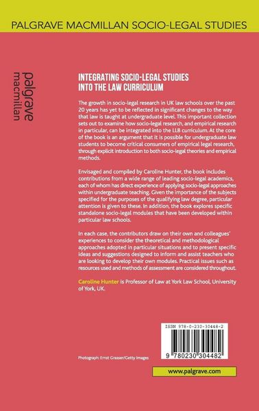 Produktbild: Integrating Socio-Legal Studies into the Law Curriculum
