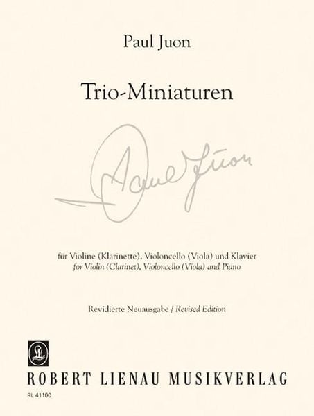 Produktbild: Trio Miniaturen f&uuml;r Violine (Klarinette), Violoncello (Viola) und Klavier