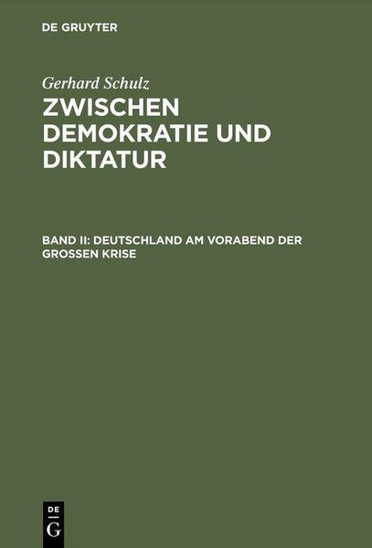 Produktbild: Deutschland am Vorabend der Gro&szlig;en Krise