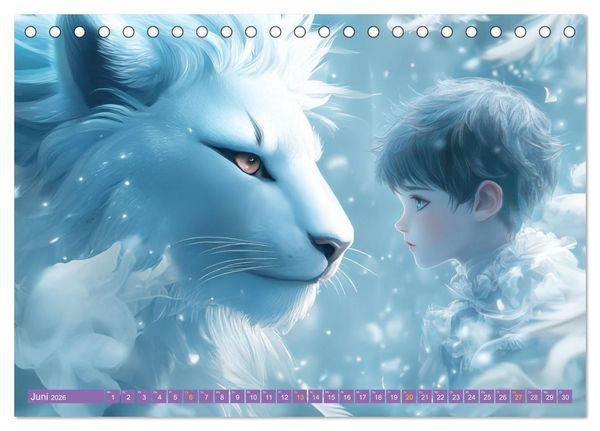 Produktbild: Winterliche Fantasie Anim&eacute; (Tischkalender 2026 DIN A5 quer), CALVENDO Monatskalender
