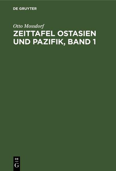Produktbild: Zeittafel Ostasien und Pazifik, Band 1