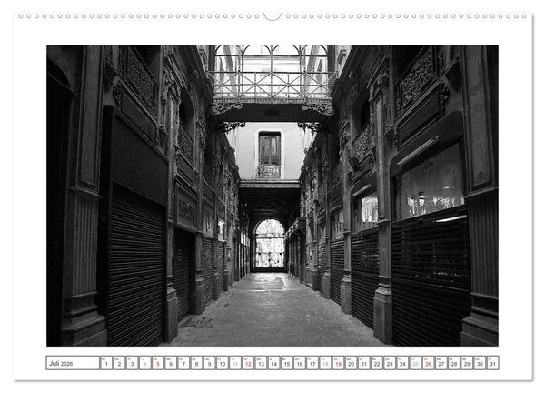 Produktbild: Barcelona Photografien in Schwarz / Wei&szlig; (hochwertiger Premium Wandkalender 2026 DIN A2 quer), Kunstdruck in Hochglanz