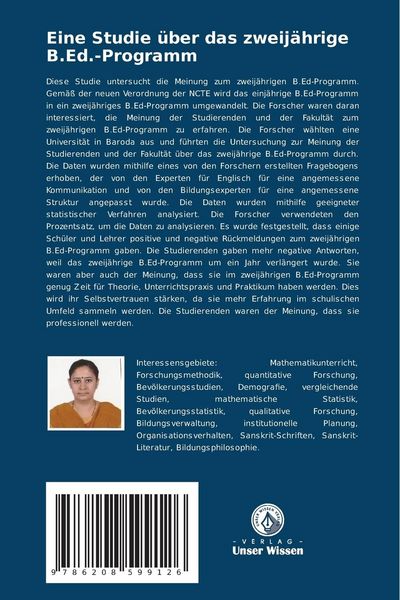 Produktbild: Eine Studie &uuml;ber das zweij&auml;hrige B.Ed.-Programm