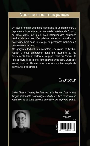 Produktbild: Carr&egrave;re, T: Nous ne mourrons jamais