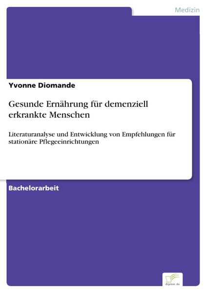 Produktbild: Gesunde Ern&auml;hrung f&uuml;r demenziell erkrankte Menschen