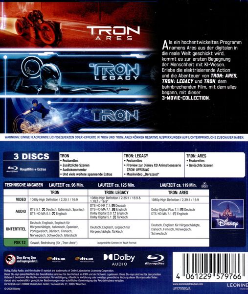 Produktbild: TRON - 3-Movie-Collection [3 BRs]