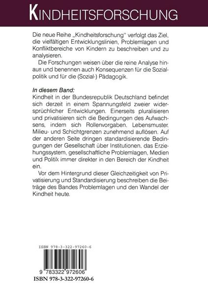 Produktbild: Wandlungen der Kindheit