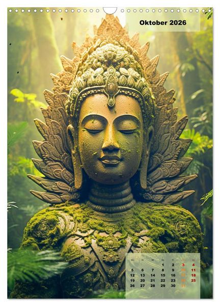 Produktbild: Jade Buddha - Finde die innere Mitte (Wandkalender 2026 DIN A3 hoch), CALVENDO Monatskalender